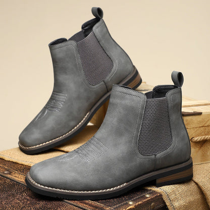 Chelsea boots avec surpiqûres d'inspiration western pour homme | idéal pour les sorties en ville