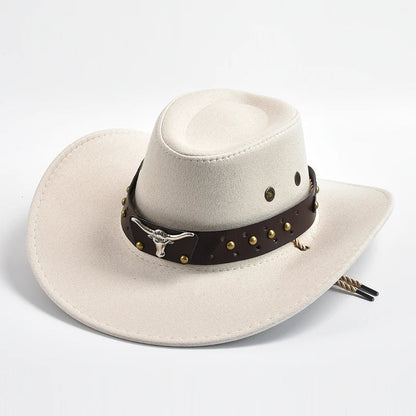 Chapeau de cowboy pour homme à larges bords western | Idéal pour les festivals et les sorties en plein air