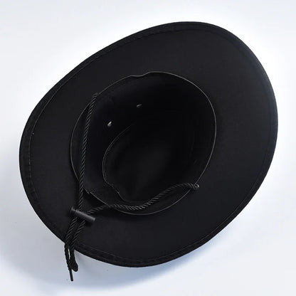 Chapeau de cowboy pour homme à larges bords western | Idéal pour les festivals et les sorties en plein air