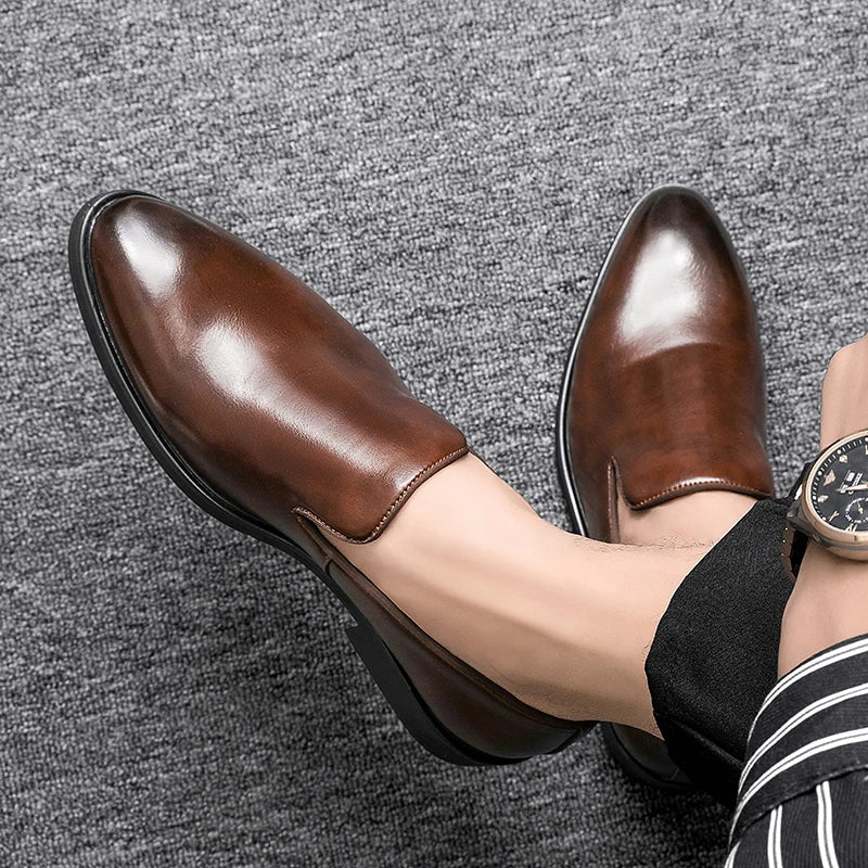 Mocassins à bout arrondi pour hommes
