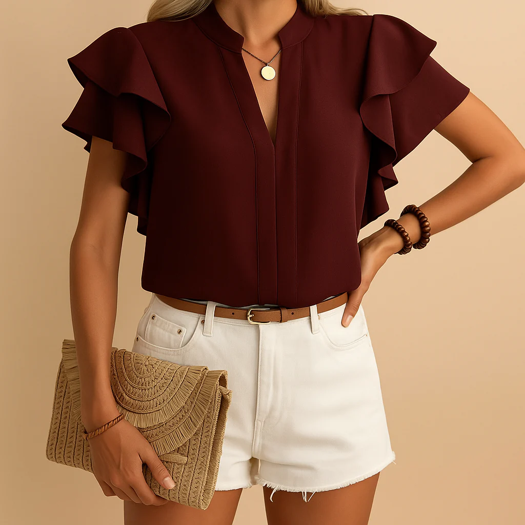 Blouse Sans Manches avec Coupe Ajustée pour Femme | Idéale pour le Bureau ou les Sorties