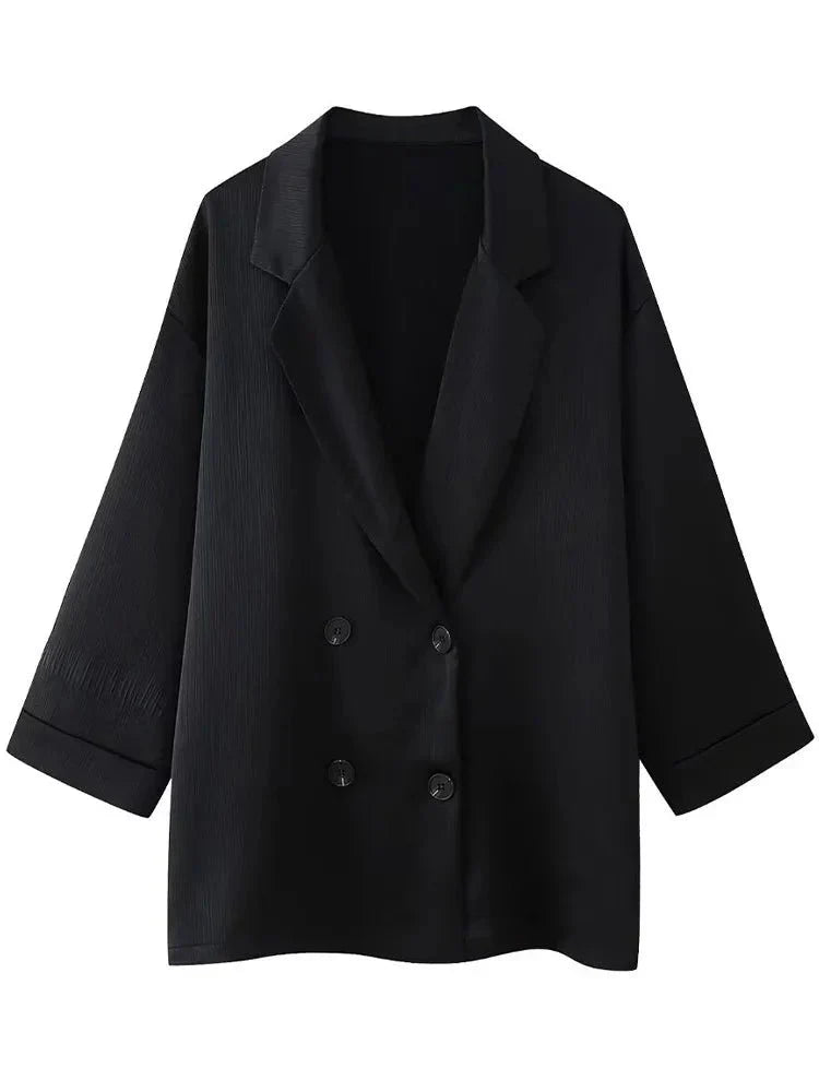 Ensemble Blazer Et Pantalon À Coupe Ample pour Femmes | Idéal pour Le Bureau Et Les Sorties