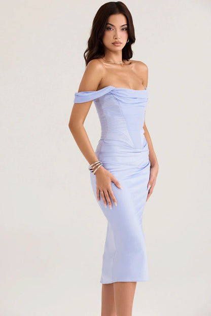 Robe Longue avec Corset Sans Bretelles pour Femme | Idéale pour Soirées ou Cérémonies