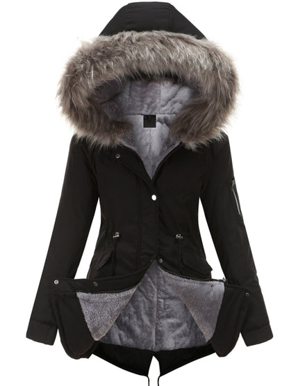 Parka à Capuche avec Fermeture Zippée pour Femmes | Idéale pour l’Automne et l’Hiver