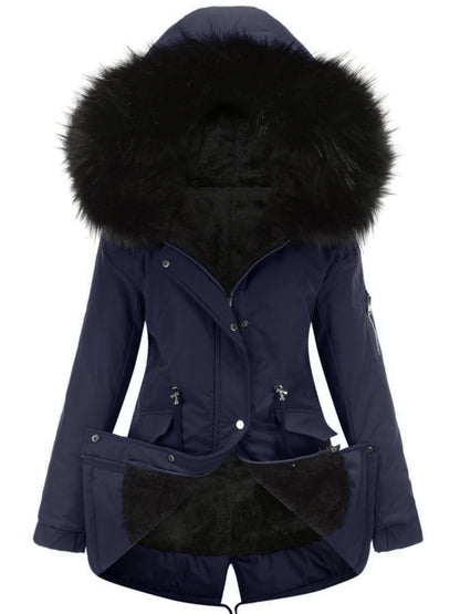Parka à Capuche avec Fermeture Zippée pour Femmes | Idéale pour l’Automne et l’Hiver