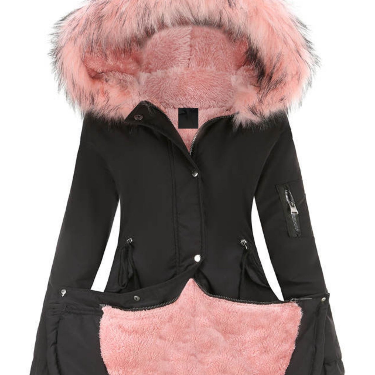 Parka à Capuche avec Fermeture Zippée pour Femmes | Idéale pour l’Automne et l’Hiver