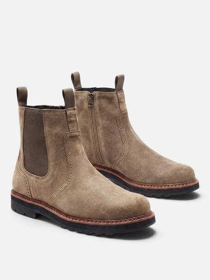 Bottines Chelsea à motif brogue et fermeture éclair pour homme | Idéales pour l'automne