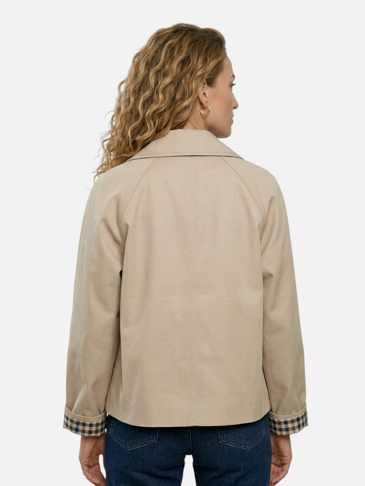 Veste courte à col chemise et fermeture boutonnée pour femme | Idéal pour l'automne