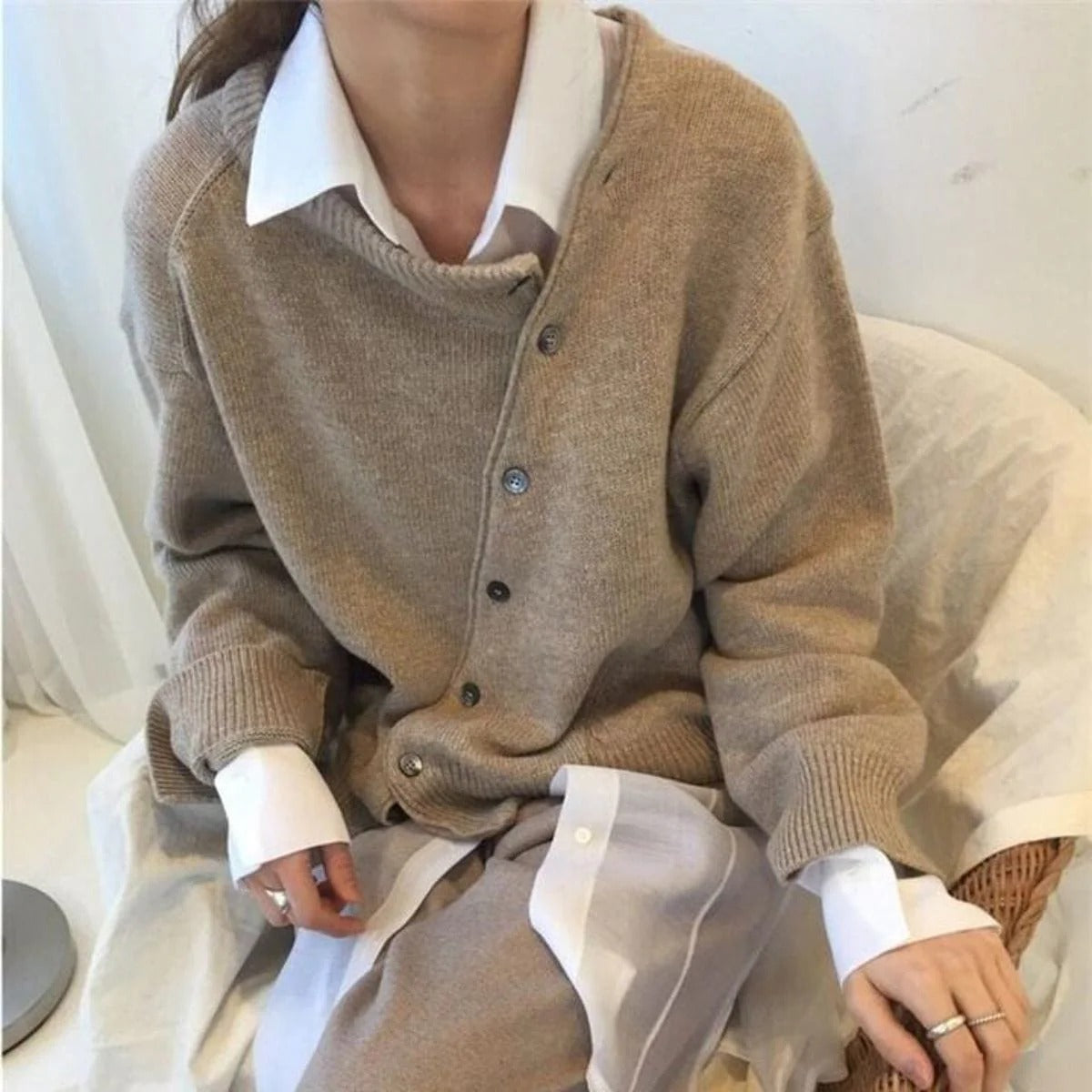 Cardigan Portefeuille Avec Ceinture pour Femme | Idéal Pour La Mi-saison Ou Le Bureau