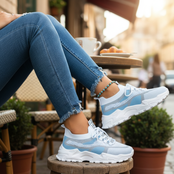Baskets De Marche Avec Tige En Maille Pour Femmes | Idéales Au Quotidien