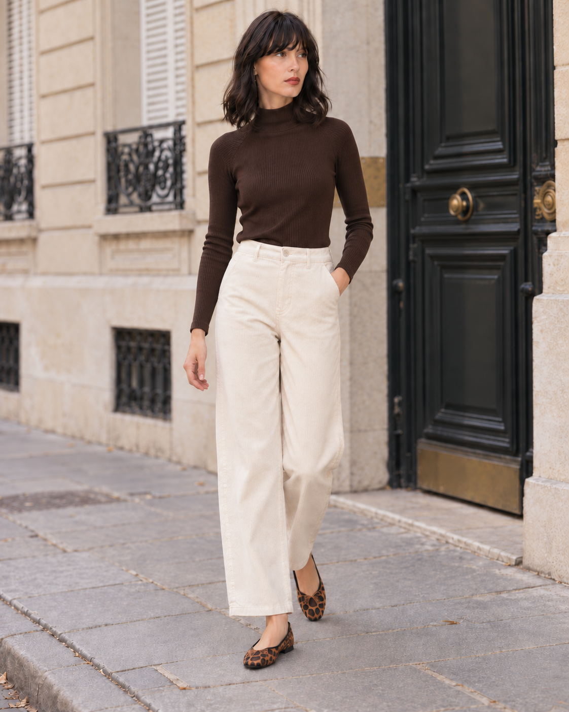 Pantalon en velours côtelé pour femmes