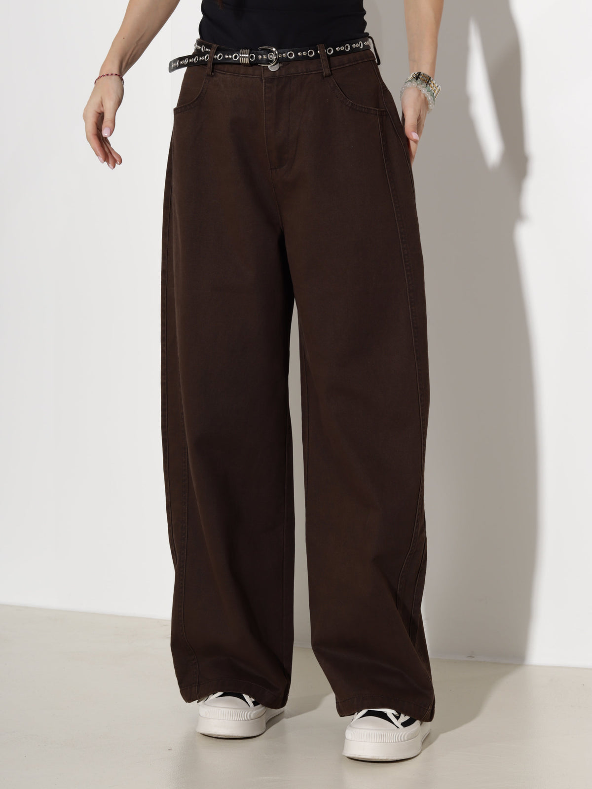 Pantalon large à poches pour femmes