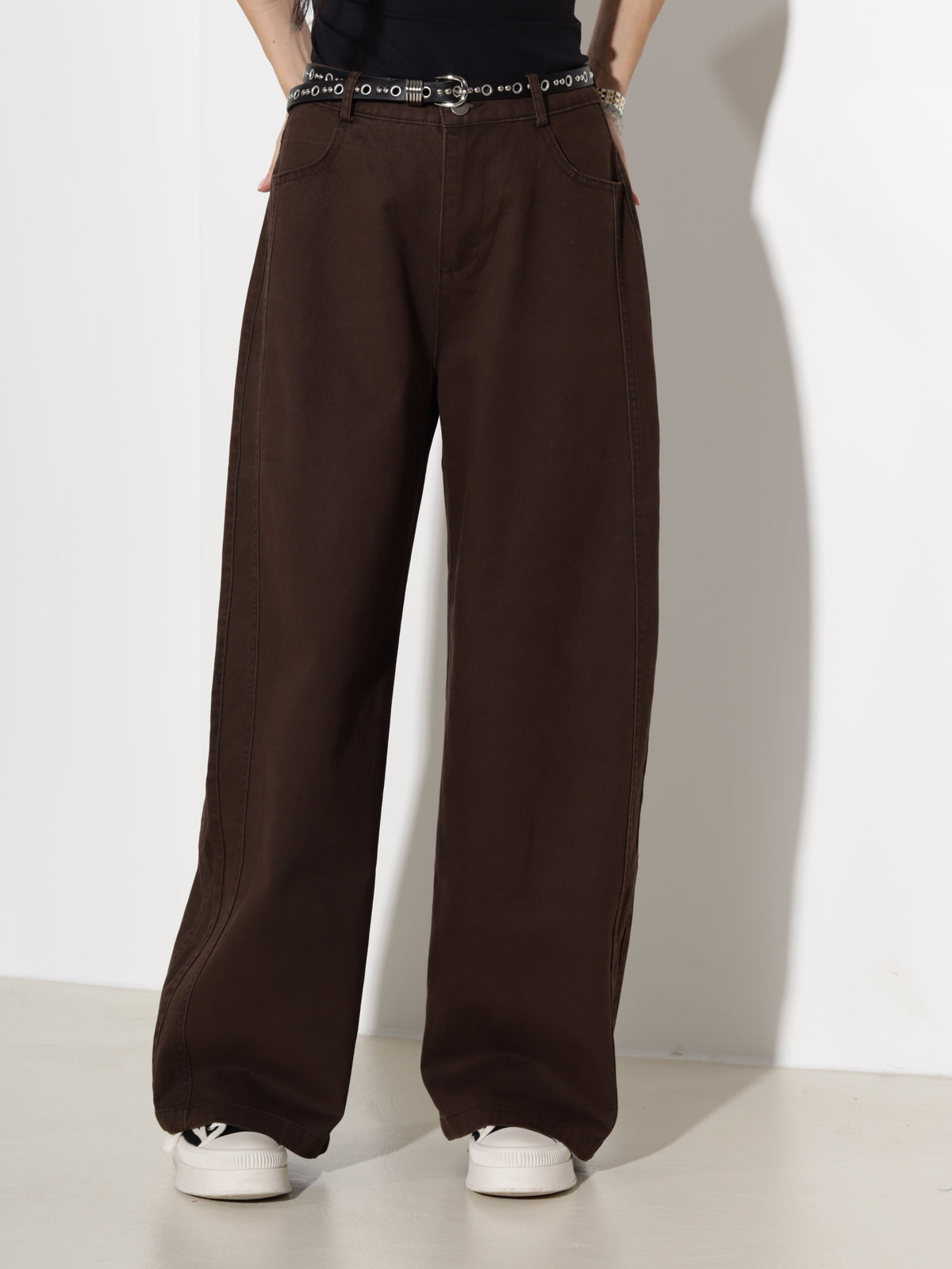 Pantalon large à poches pour femmes