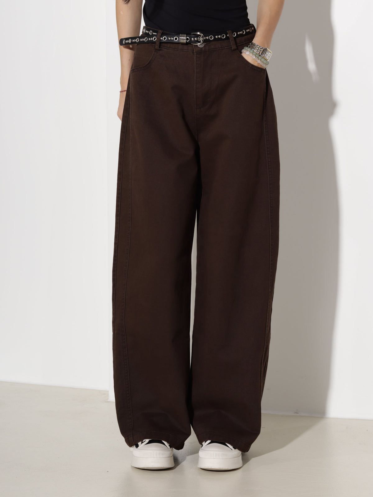 Pantalon large à poches pour femmes