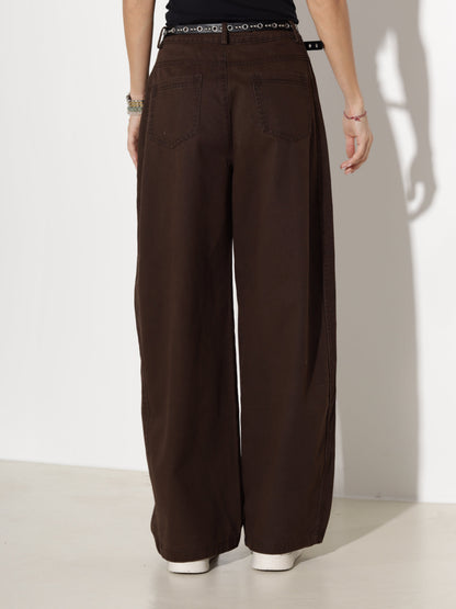 Pantalon large à poches pour femmes
