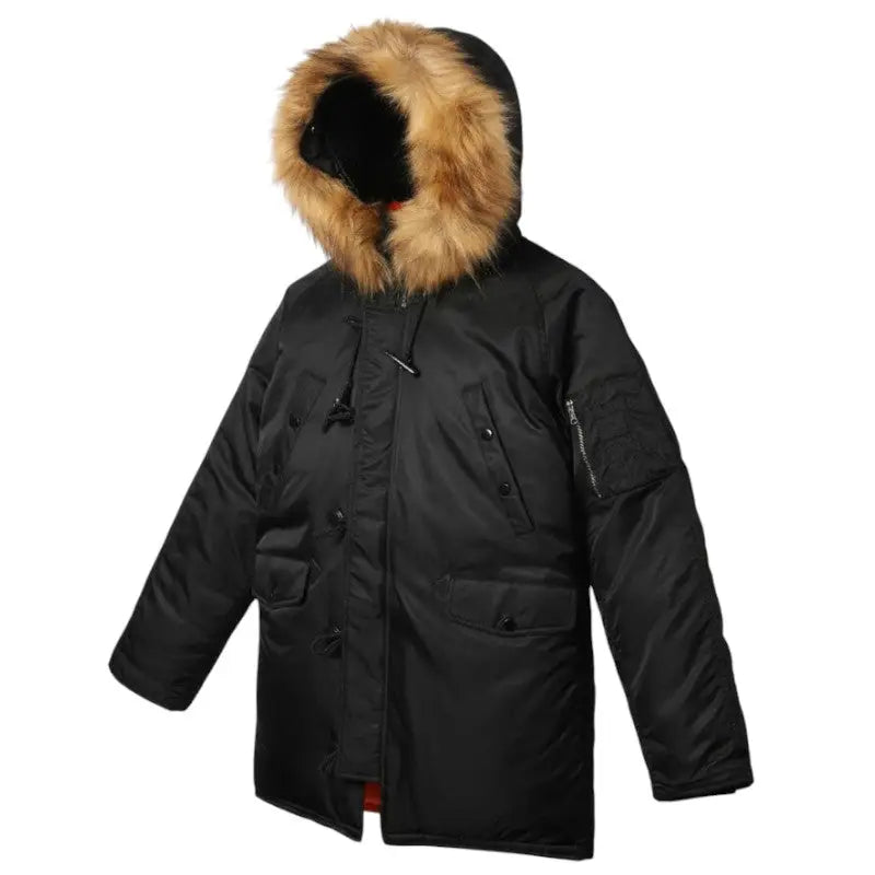 Parka à Col Amovible avec Poches Structurées pour Hommes | Idéale pour l’Hiver
