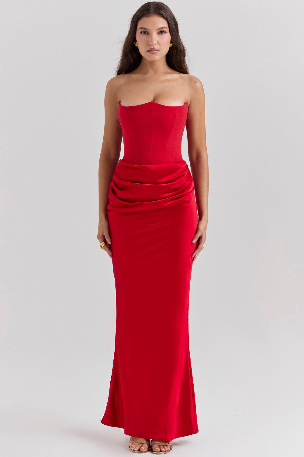 Robe Longue Bustier Femme | Corset Structuré | Élégance Soirée