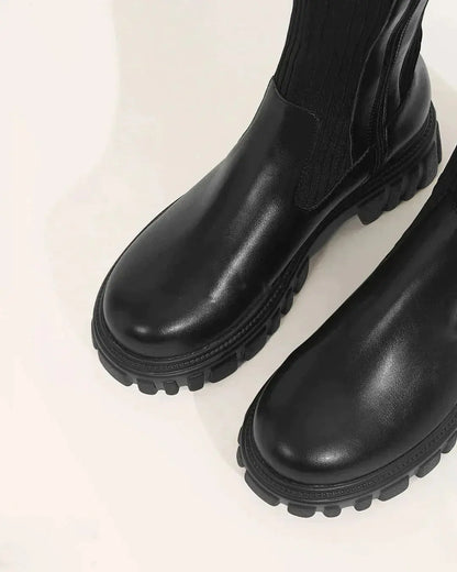Bottes pour Femmes en Aspect Maille Stretch | Idéal pour l’Automne et l’Hiver
