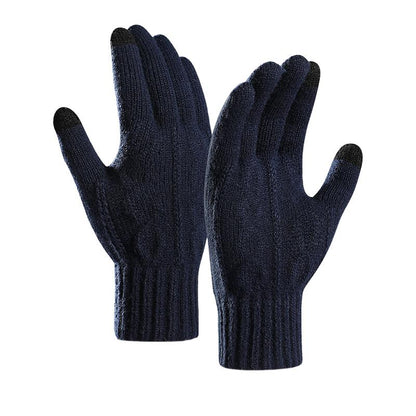 Gants d’Hiver Tricotés avec Poignets Côtelés pour Adultes | Idéal pour Saison Froide et Déplacements Quotidiens