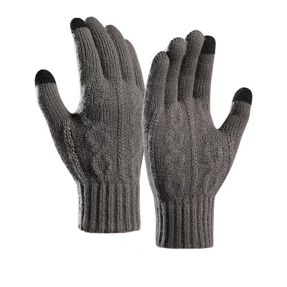 Gants d’Hiver Tricotés avec Poignets Côtelés pour Adultes | Idéal pour Saison Froide et Déplacements Quotidiens