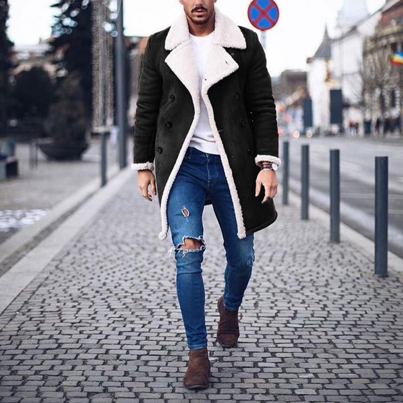 Manteau Long à Double Boutonnage avec Ceinture Ajustable pour Homme | Idéal pour l’Hiver