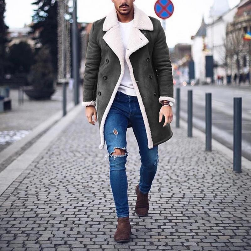 Manteau Long à Double Boutonnage avec Ceinture Ajustable pour Homme | Idéal pour l’Hiver