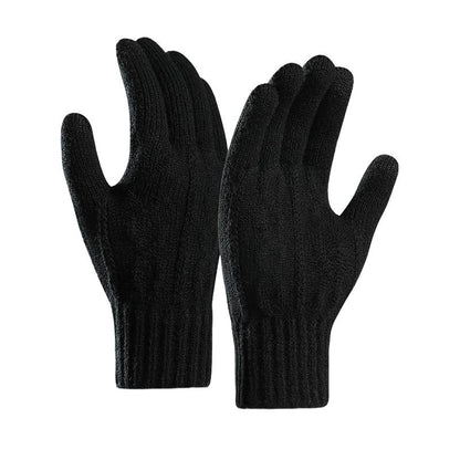 Gants d’Hiver Tricotés avec Poignets Côtelés pour Adultes | Idéal pour Saison Froide et Déplacements Quotidiens