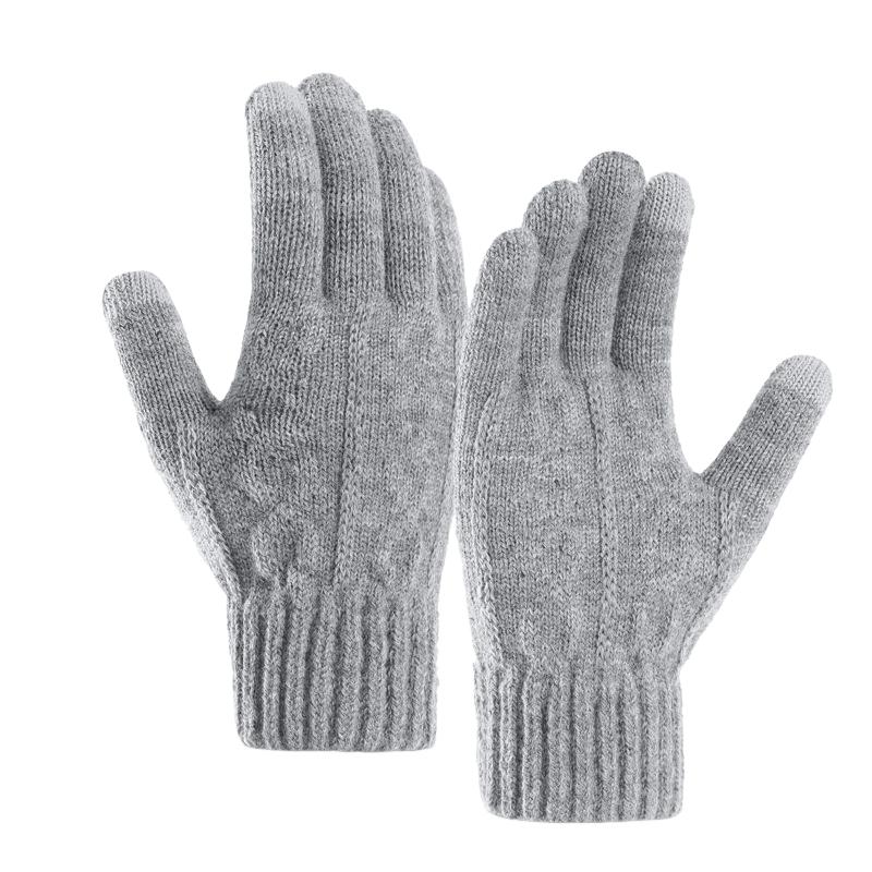 Gants d’Hiver Tricotés avec Poignets Côtelés pour Adultes | Idéal pour Saison Froide et Déplacements Quotidiens