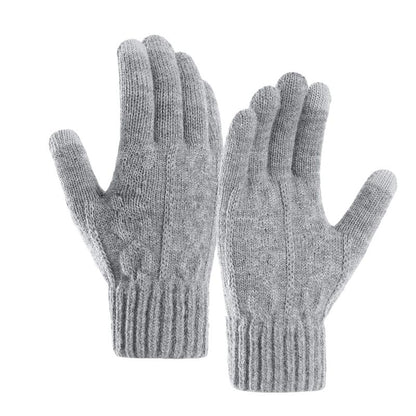 Gants d’Hiver Tricotés avec Poignets Côtelés pour Adultes | Idéal pour Saison Froide et Déplacements Quotidiens
