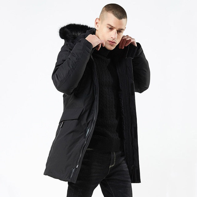 Parka D’Hiver avec Capuche En Fourrure pour Homme | Idéale pour La Saison Froide