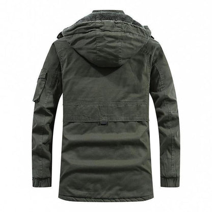Manteau Long avec Capuche et Fermeture Zippée pour Hommes | Idéal pour l'Hiver