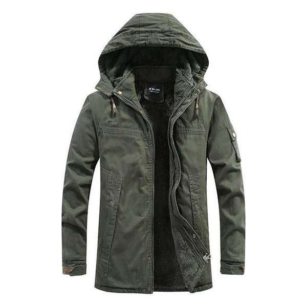Manteau Long avec Capuche et Fermeture Zippée pour Hommes | Idéal pour l'Hiver