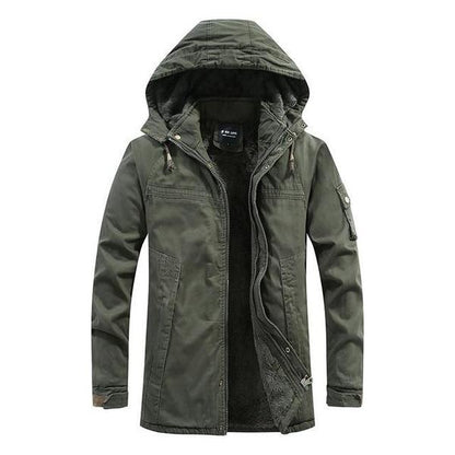 Manteau Long avec Capuche et Fermeture Zippée pour Hommes | Idéal pour l'Hiver