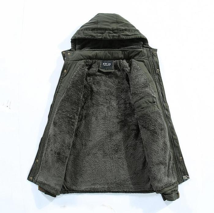 Manteau Long avec Capuche et Fermeture Zippée pour Hommes | Idéal pour l'Hiver