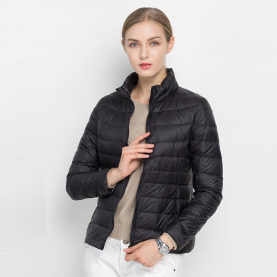 Veste Matelassée à Manches Longues avec Fermeture Frontale pour Femmes | Idéal pour Saison Froide