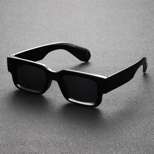 Lunettes de soleil rectangulaires à monture épaisse pour femmes