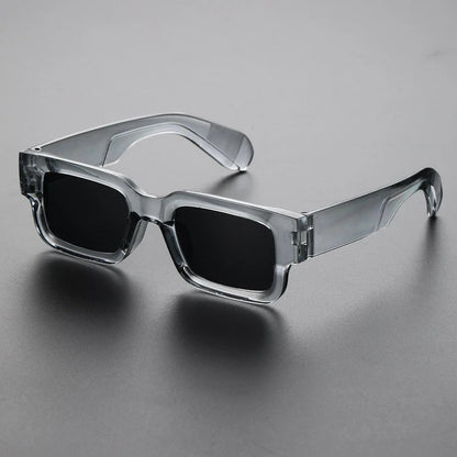 Lunettes de soleil rectangulaires à monture épaisse pour femme | Idéal pour toutes les saisons