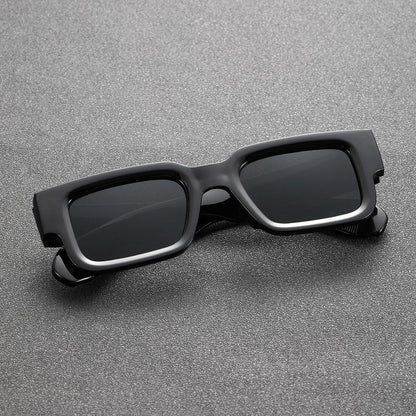 Lunettes de soleil rectangulaires à monture épaisse pour femme | Idéal pour toutes les saisons