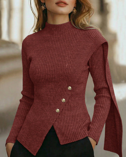 Pull à boutons pour femmes