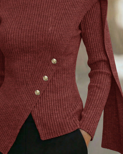 Pull à boutons pour femmes