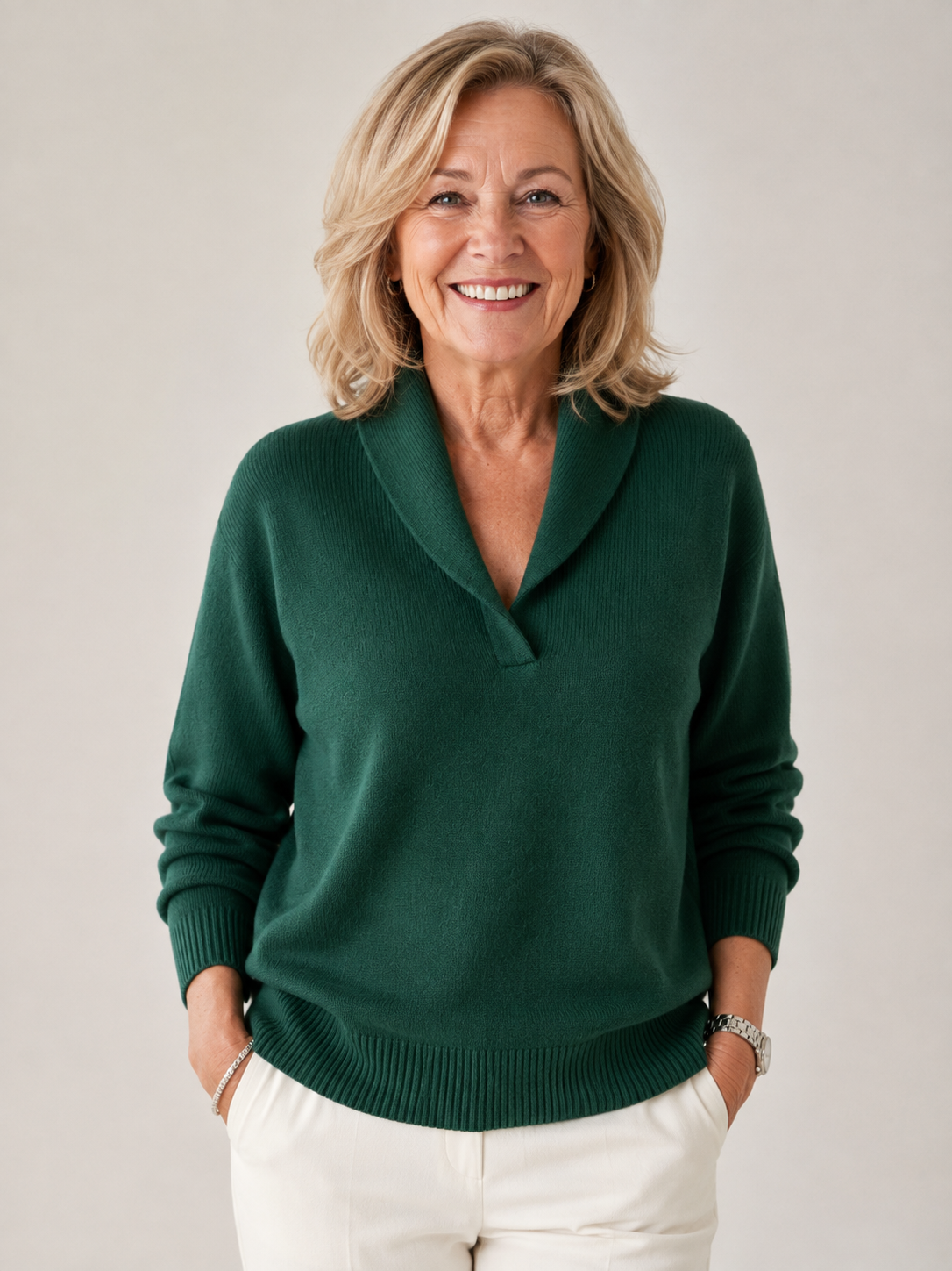 Pull à col châle pour femmes