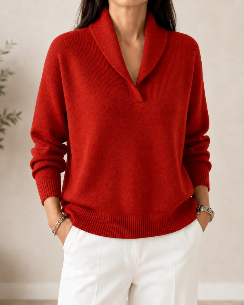 Pull à col châle pour femmes