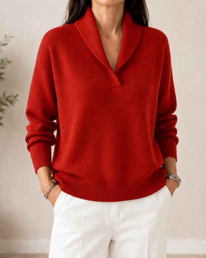 Pull à col châle pour femmes