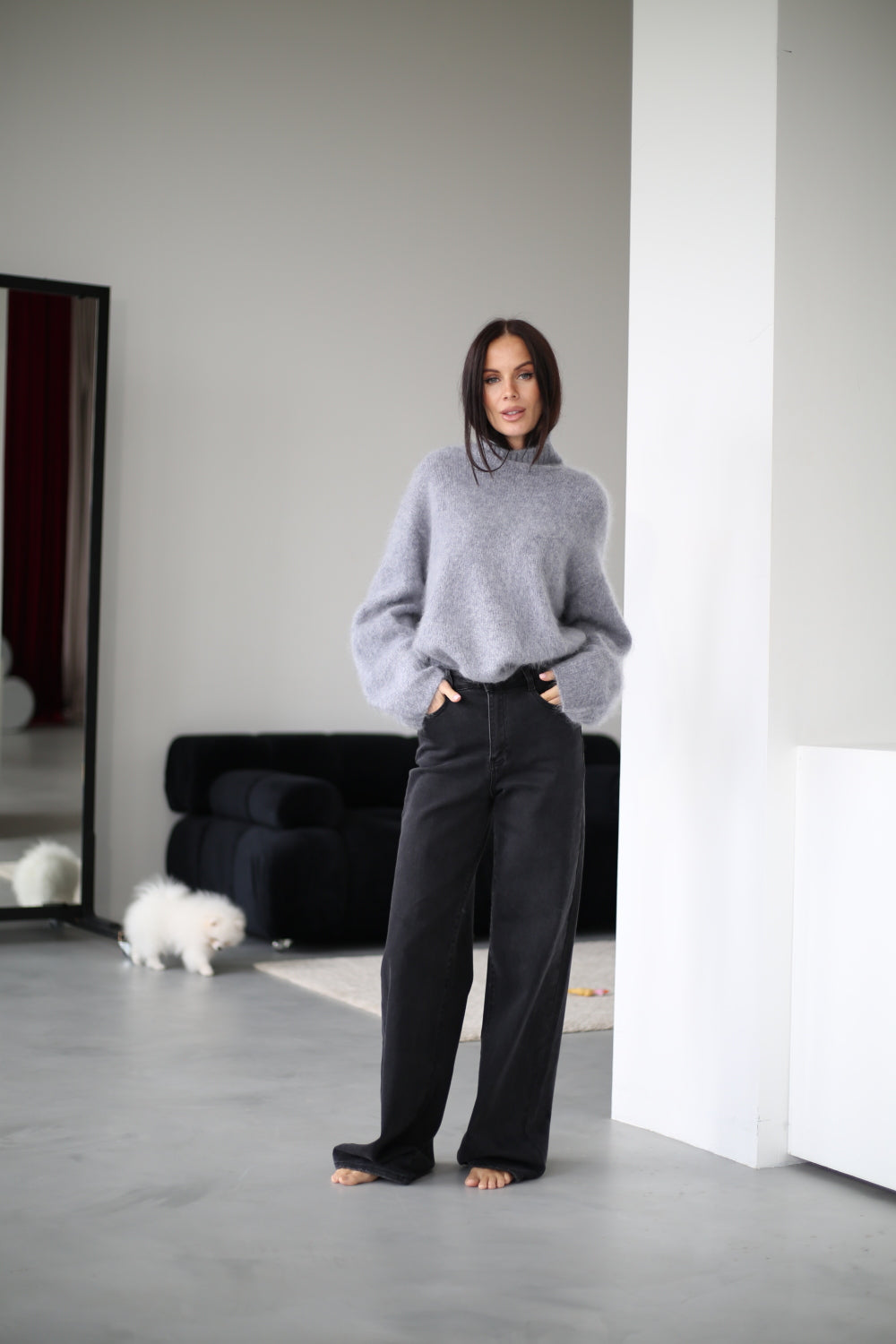 Pull à col montant pour femmes