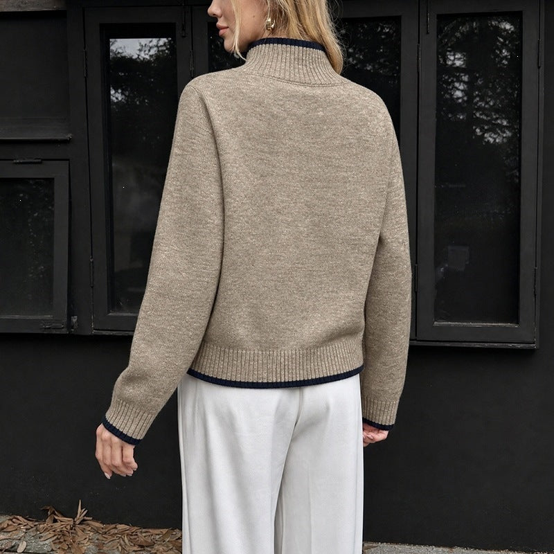 Pull à col montant pour femmes