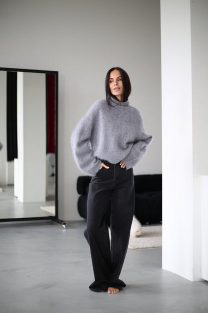 Pull à col montant pour femmes