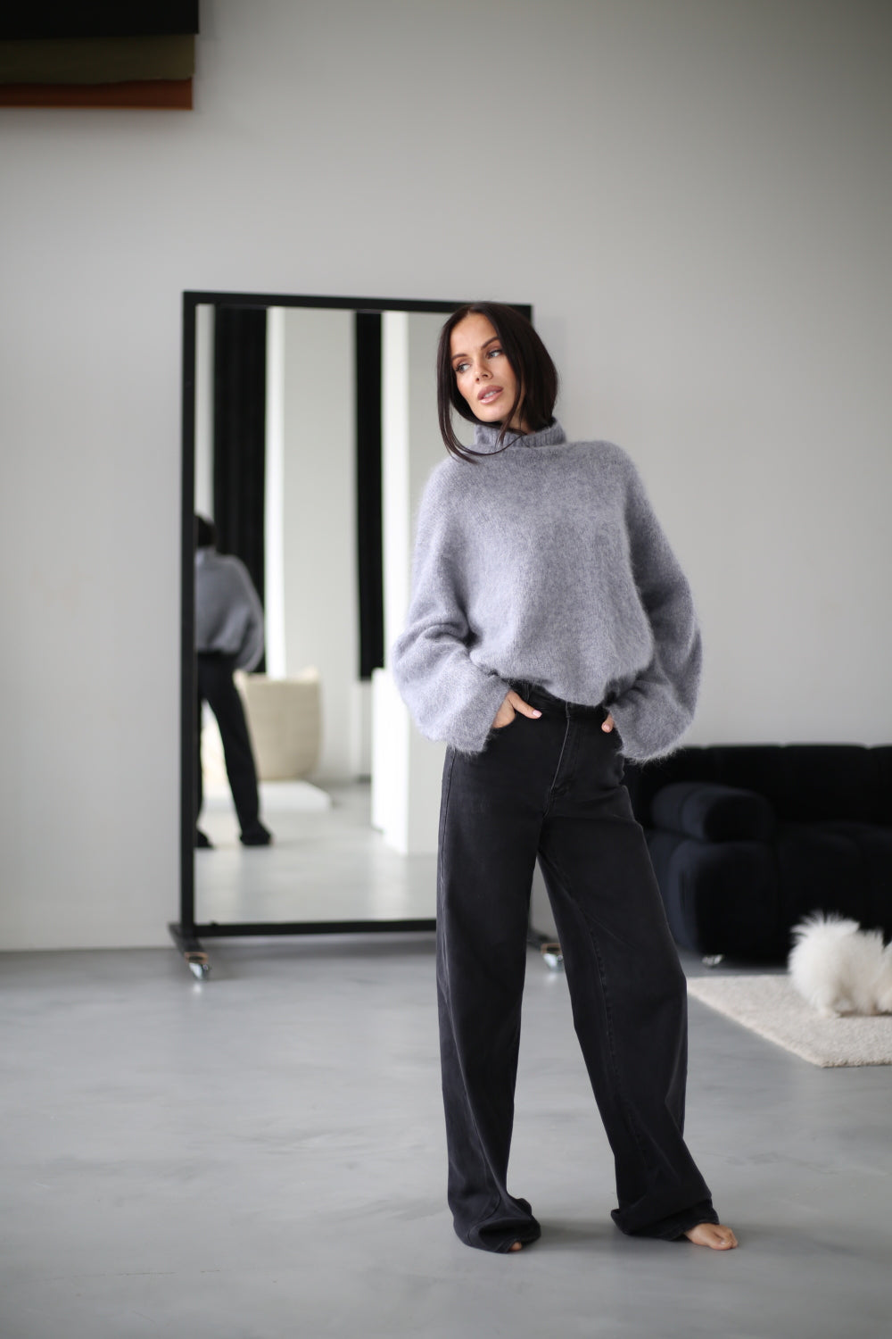 Pull à col montant pour femmes