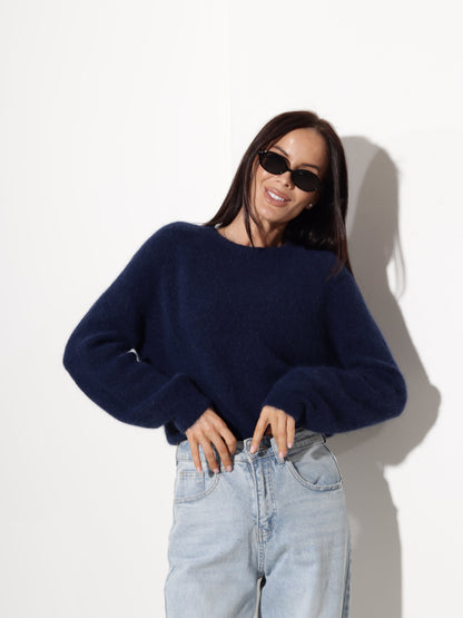 Pull à col rond pour femmes