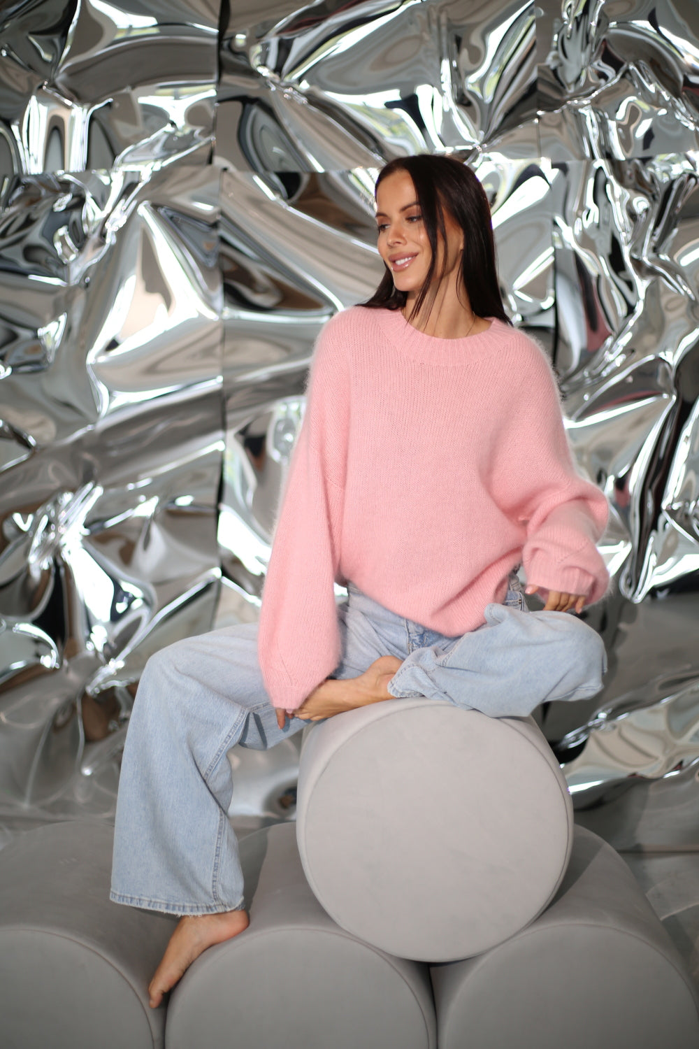 Pull à col rond pour femmes