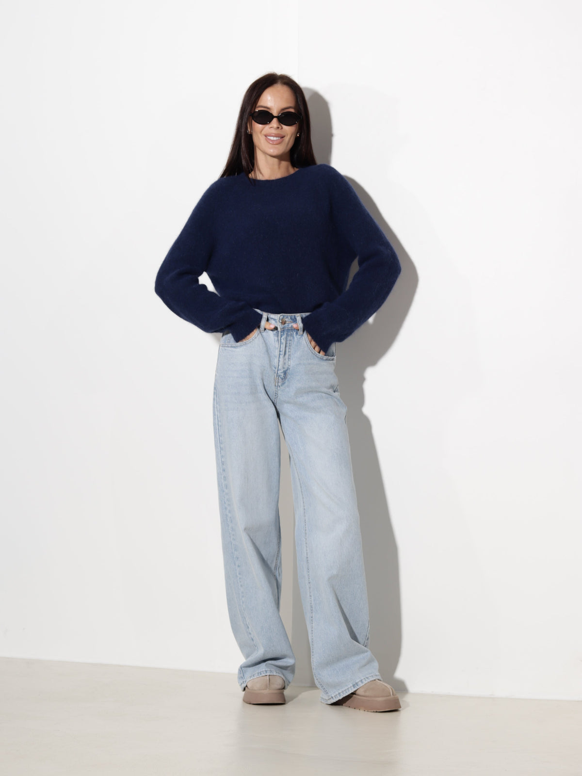 Pull à col rond pour femmes